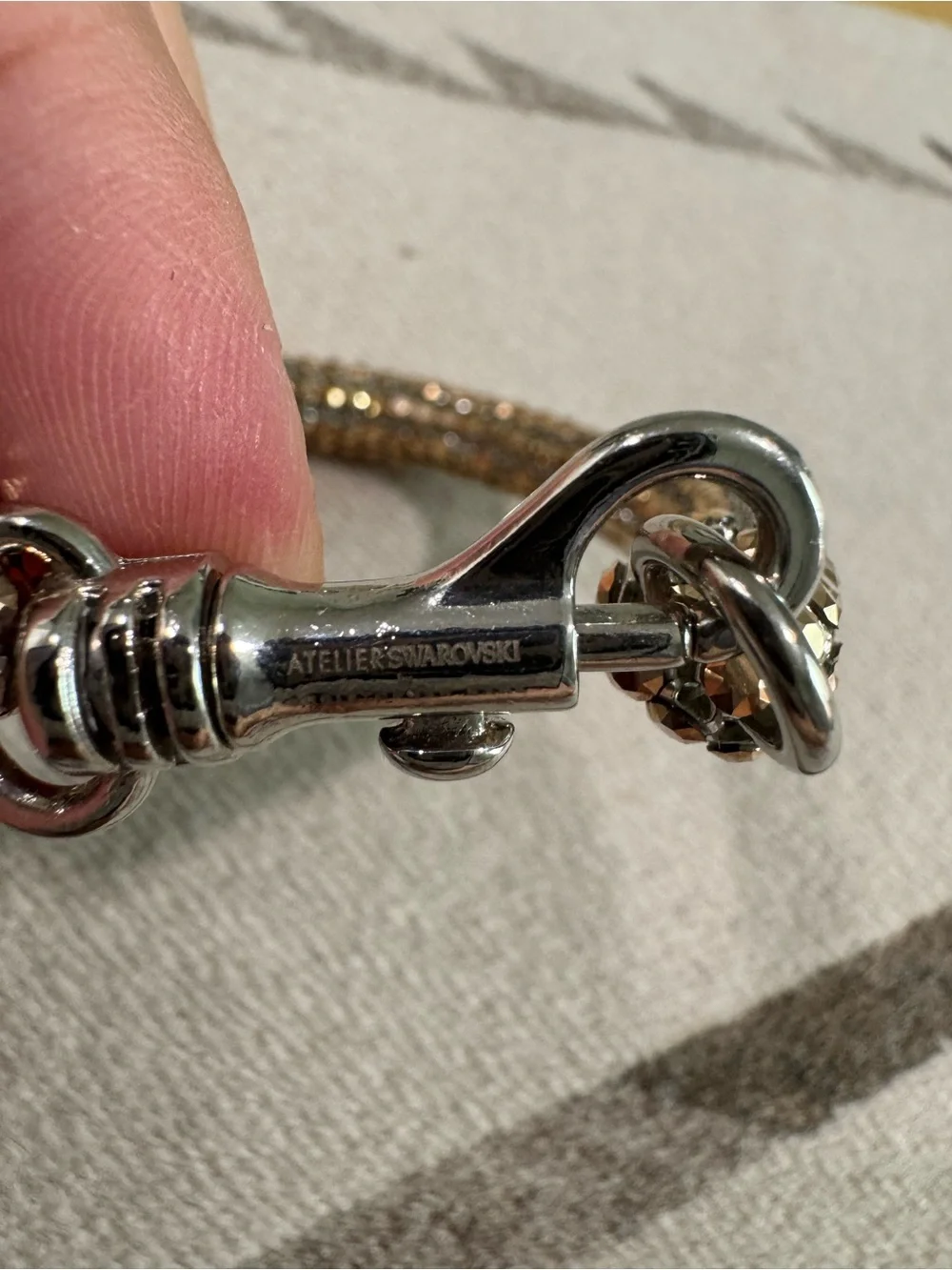 Atelier Swarovski by Christopher Kane Single Bolster Bracelet Champagne Gold